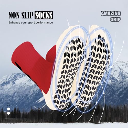 Non-Slip Grip Socks for Men | 4-Pack Sports Socks for Soccer, Basketball, Volleyball, Pilates | Hospital Socks for Men2