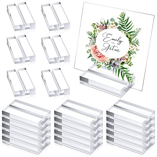 La Mejor Lista de Soporte para tarjetas para comensales los preferidos por los clientes. 44 Blulu 20 Soportes de Acrílico para Tarjetas, con Ranura para Tarjetas, Soporte para Letreros de Boda, para Números, Fotos, Menú de Oficina, Reuniones