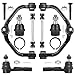 Front Upper Control Arms Suspension Kit Fit for Ford Ranger 2WD 1998-2011, Fit for Mazda B2300 B2500 B3000 B4000, with Ball Joints 10 pcs (1-Piece Design with Coil Spring Front Suspension Only)