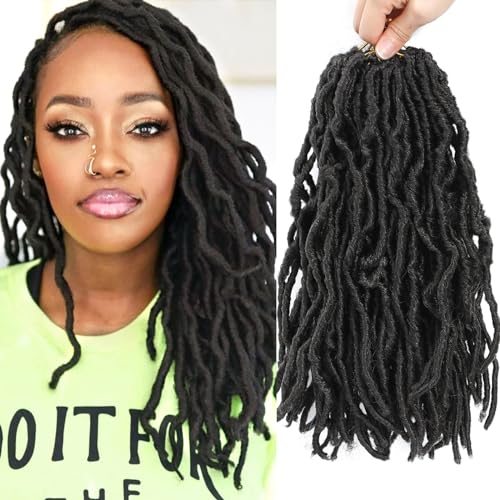 14 Inch Soft Locs Crochet Hair 8 Packs Pre Looped...