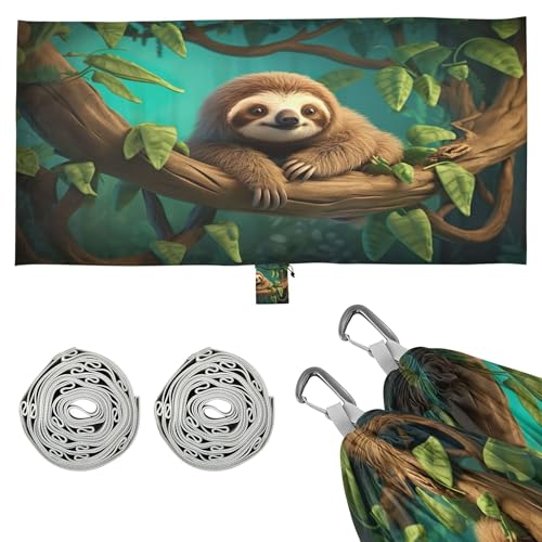 Takiito Sloth Hammock 330 lb Capacity Travel Camping Hammock with Tree Straps, Portable Lightweight for Outdoor Beach Backpacking Backyard Patio