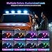 4PCS Solar Cab Lights, 2026 New Solar Powered Car Roof Marker Light, LED Cab Roof Lamp for Truck, RGB Cab Light with Remote for Car, Multi Color Cab Roof Light for Outdoor Driving (4)
