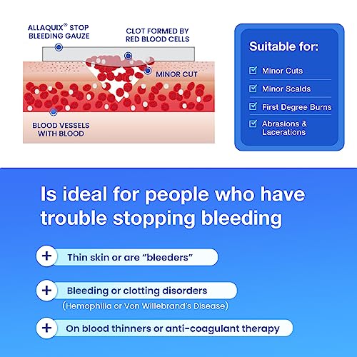Stop Bleeding Gauze Combo Pack Bundle: AllaQuix High Performance + AllaQuix Lite (Incluye 3 paquetes de alta performance - grande (2"x2") + caja de 20 Lite Calcium Alginate - grande (2"x2")) miniatura 4