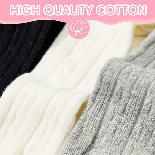 Zando 1 Pack Baby Tights Cable Knit Tights for Toddlers Infants and Kids Cotton Leggings Stockings for Girls Pantyhose 0-12T4