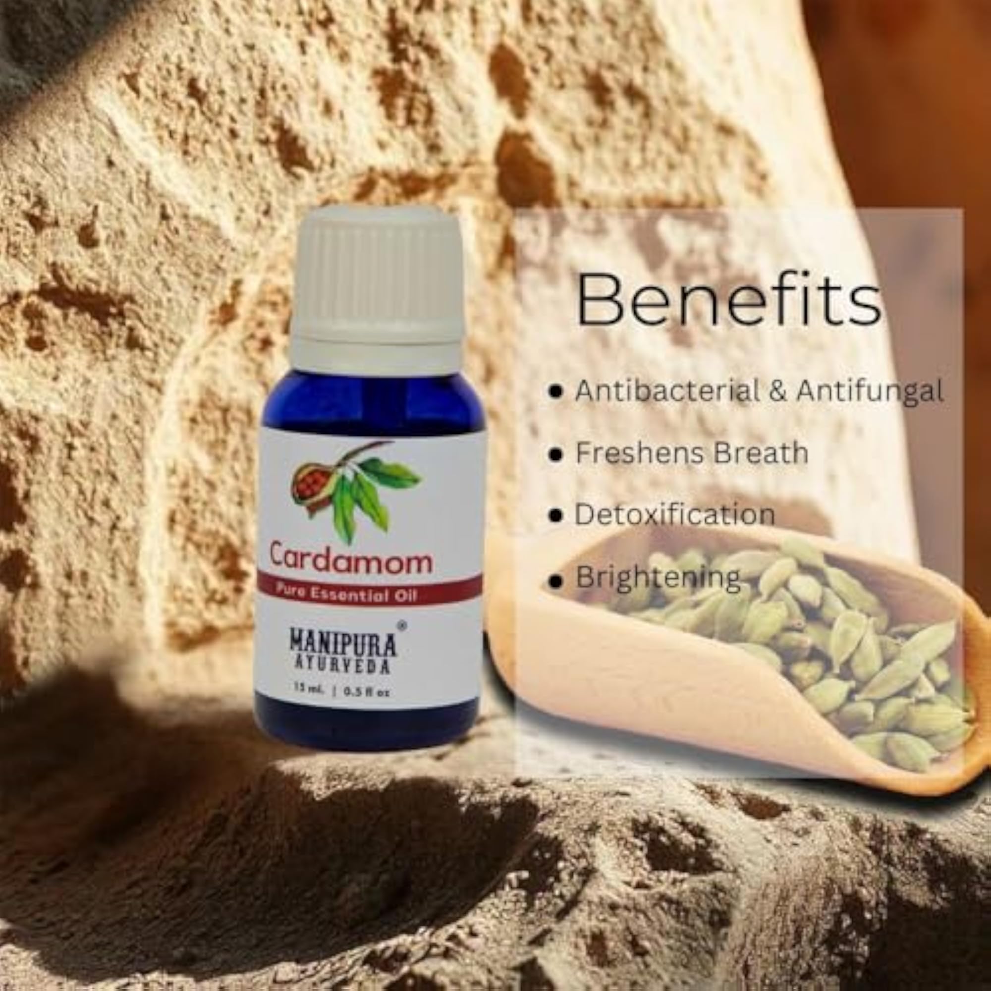 Cardamom & Coffee Essential Oil Diffuser Combo Pack, 15 ml Each