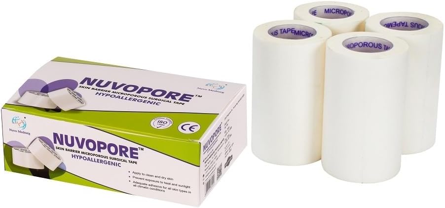 Nuvopore Microporous Surgical Tape - 75 Mm X 5.1 Mtr (4 Rolls)