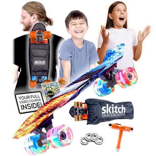 SKITCH Complete Skateboard for Kids Ages 4-6 Year Old...
