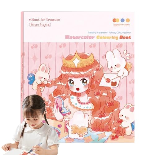 Libro de acuarela para colorear | Juego de pintura preescolar | Kit multifuncional de libros de acuarela para escuela, hogar, jardín de infantes para niños a partir de 3 años