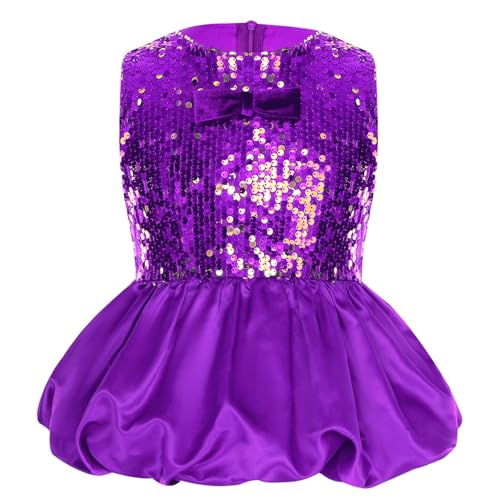 renvena Girls Sequin Tank Tops Bow Front Sleeveless Sparkle Glitter Shirts Peplum Tops Blouse