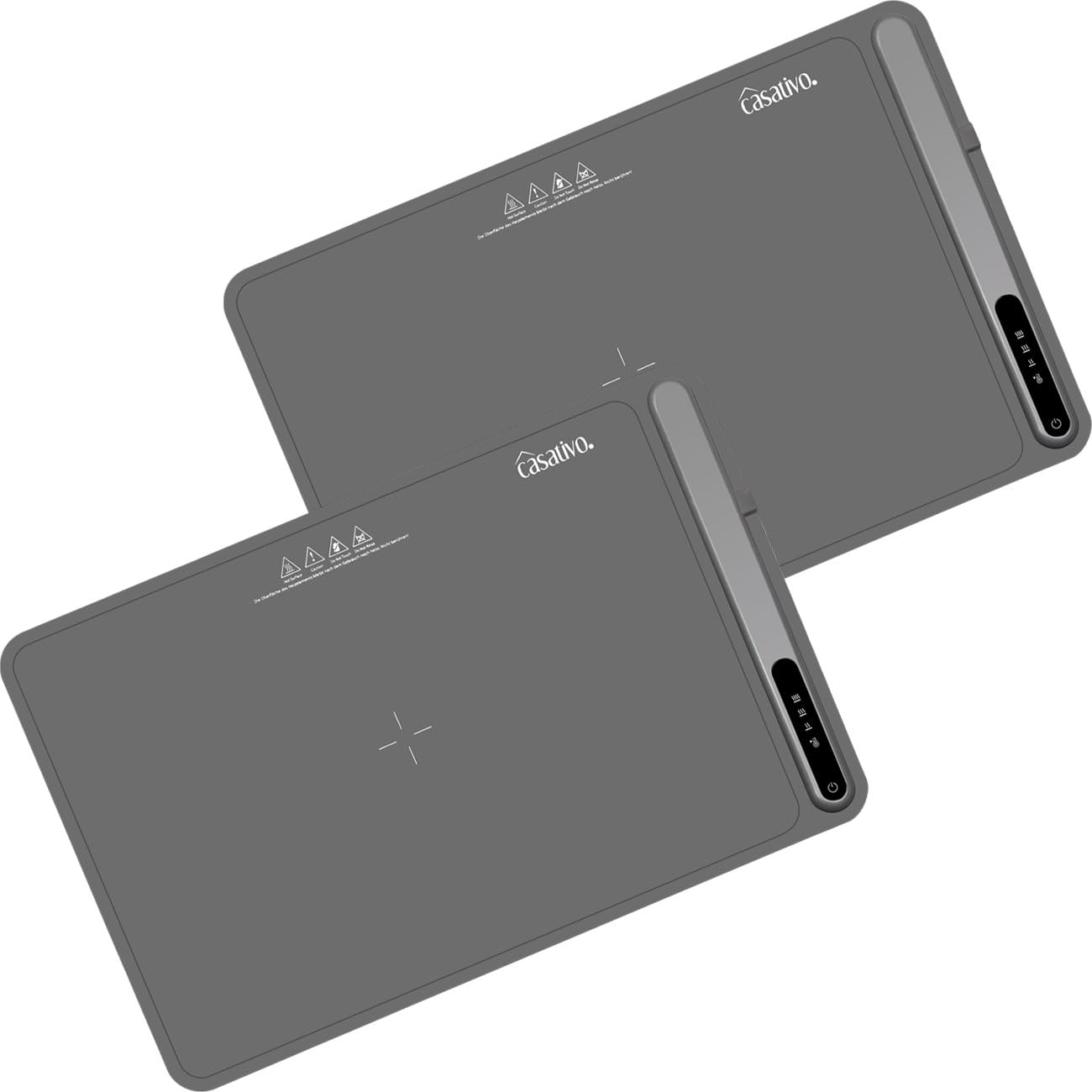 2er-Set Professionelle Silikon-Warmhalteplatte (250W): Elektrische Heizmatte (61x40cm) rollbar, 55-100°C einstellbar, Flexibles Warmhalten von Speisen