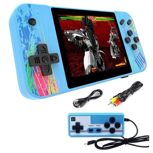EleBikk GameBoy Mini Game Console, Supporta 2 Giocatori e si Collega Alla TV, Precaricato con 800 Giochi Classici, Schermo LCD da 3,5 Pollici, Mini Sala Giochi, Regalo per Ragazzi e Ragazze