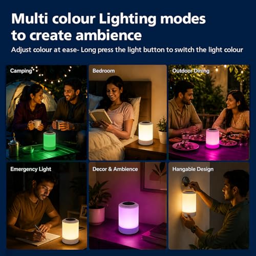 Image of Philips Phoebus 5W Solar Emergency Light | 230 Lumens | 2400mAh Battery | Dual Charging Solar & Type-C | Multi-Color RGB Modes | One-Step Dimming | 5.5H Backup | Portable & Hangable Design | Pack of 1