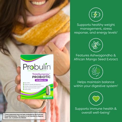 Probulin Trimsynergy Probiotic Supplement To Support Weight Management, 60 Capsules (Twin Pack) #TOP3