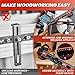 Saker 4-in-1 Drilling Positioning Ruler, Adjustable 13.78in Multifunctional T Square Ruler, Cabinet Hardware Jig, Marking Gauge Tools for Woodworking, Cabinet Drawer Door Hole Drilling Template