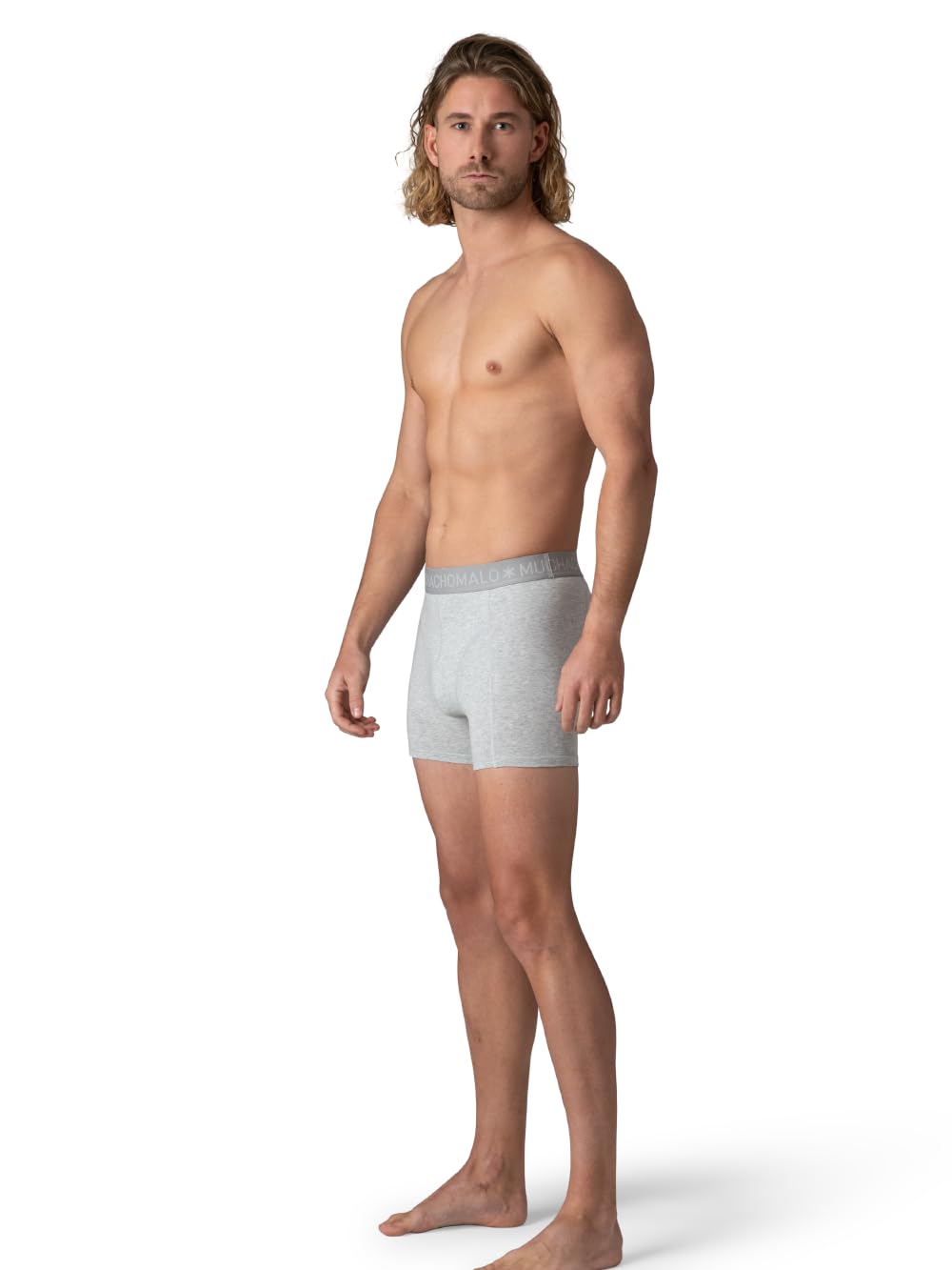 Muchachomalo Boxer da uomo, biancheria intima liscia in cotone da uomo, confezione da 6, boxer tinta unita, taglio classico, con vita elasticizzata