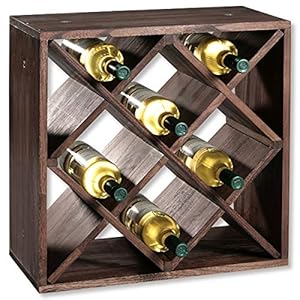 Kesper 12 vak, wijnflessenverpakking, 50 x 25 x 50 cm, grenen, bruin, één maat