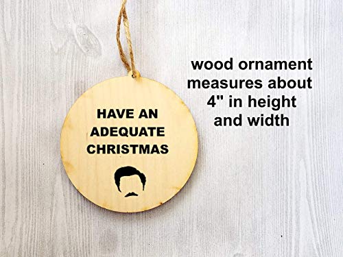 Funny Gift For Guy Wood Ornament Adequate Christmas Original Handmade Design #TOP2