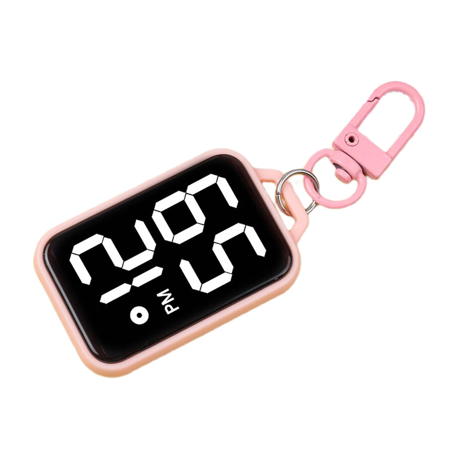 Yanwuwa C Portable Keychain Electroni Clock For School Exams Miniature Digital Pocket Watch With Durability Onstruction Electroni Pendant Watch