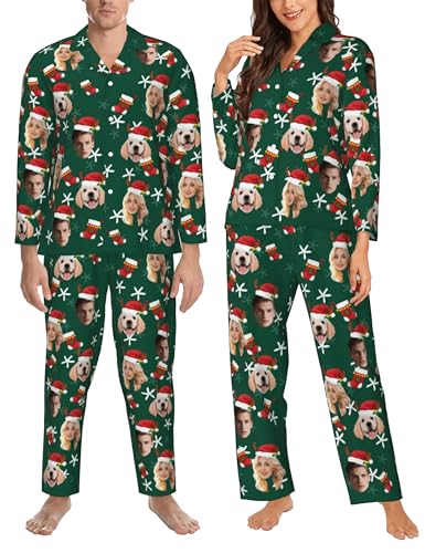 Custom Pajama Pants, Matching Pajamas for Couples, Funny Pjs Couples Matching Outfits, Gift for Christmas Ideas