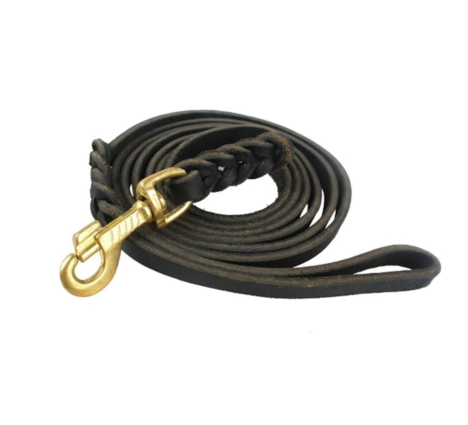Correa De Cuero For Perros, Correas Largas For Perros, Correas Trenzadas For Caminar For Mascotas, Correas De Entrenamiento, Colores Marrón Y Negro For Mascotas Medianas Y Grandes ( Color : Black , Si
