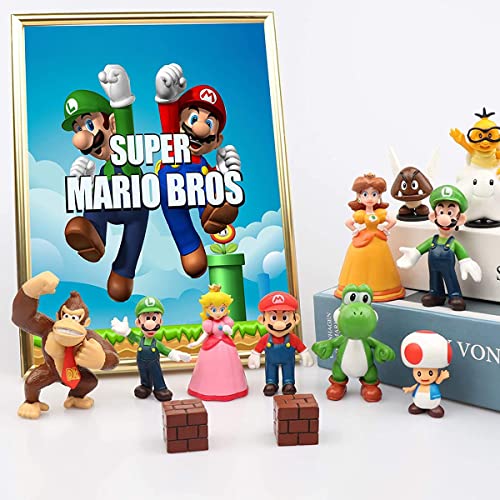 Complete Your Super Collection With 6 Premium Pvc Toy Figures - Mario, Luigi, Yoshi, Princess Peach, Donkey, Toad… #TOP4