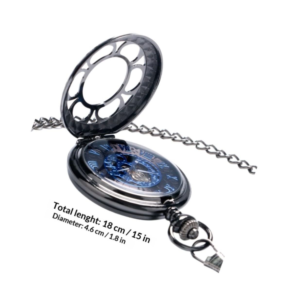 INOOMP Reloj de Bolsillo Mecánico Retro Números Romanos y Estructura Resistente, Diseño Vintage Portátil para Uso Diario