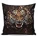 Federe Testa di Animale Feroce di Una Tigre Caso Federa Moderni Copri Cuscini Stampato Federa per Ufficio, Auto, Sedia, 45X45Cm