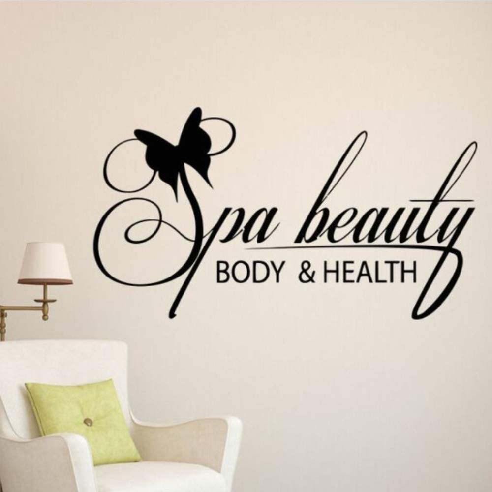 Wandtattoo Für Massage & Beauty Salon – Vinyl-Aufkleber, 27x42 Cm, Dunkelblau