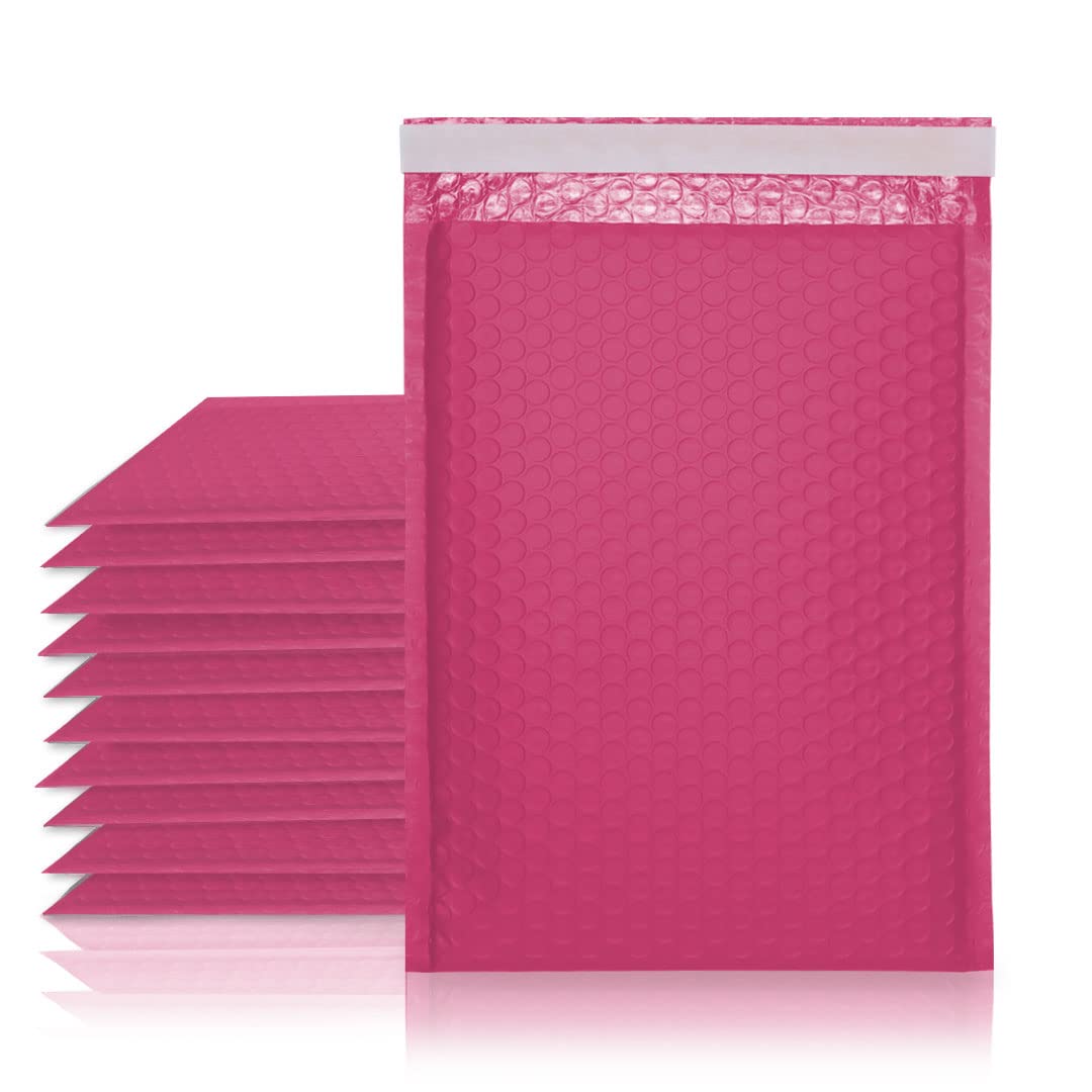 24 Sobres De Burbujas Autosellantes - Tamaño 11 X 15 Cm, Color Rosa, Impermeables, Ideales Para Envíos Y Protección