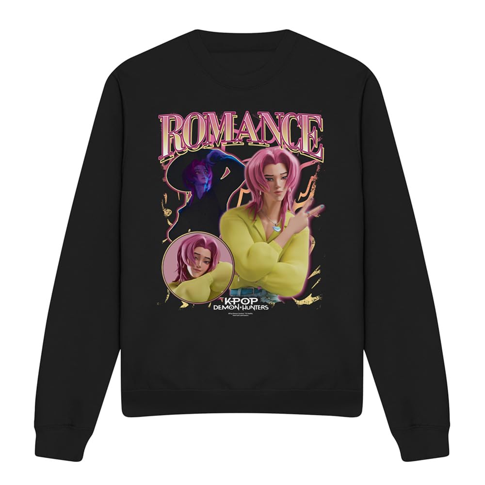 Kpop Demon Hunters Saja Boys Romance Homage Unisex Sweatshirt, Black, X-Large