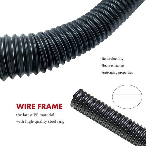 Znnco Upgraded Gutter Downspout Extensions Flexible, No Dig Catch Basin Downspout Extension With Leak-Proof Splash Block Kit,Extendable From 1.34’ To 5.1’ #TOP2