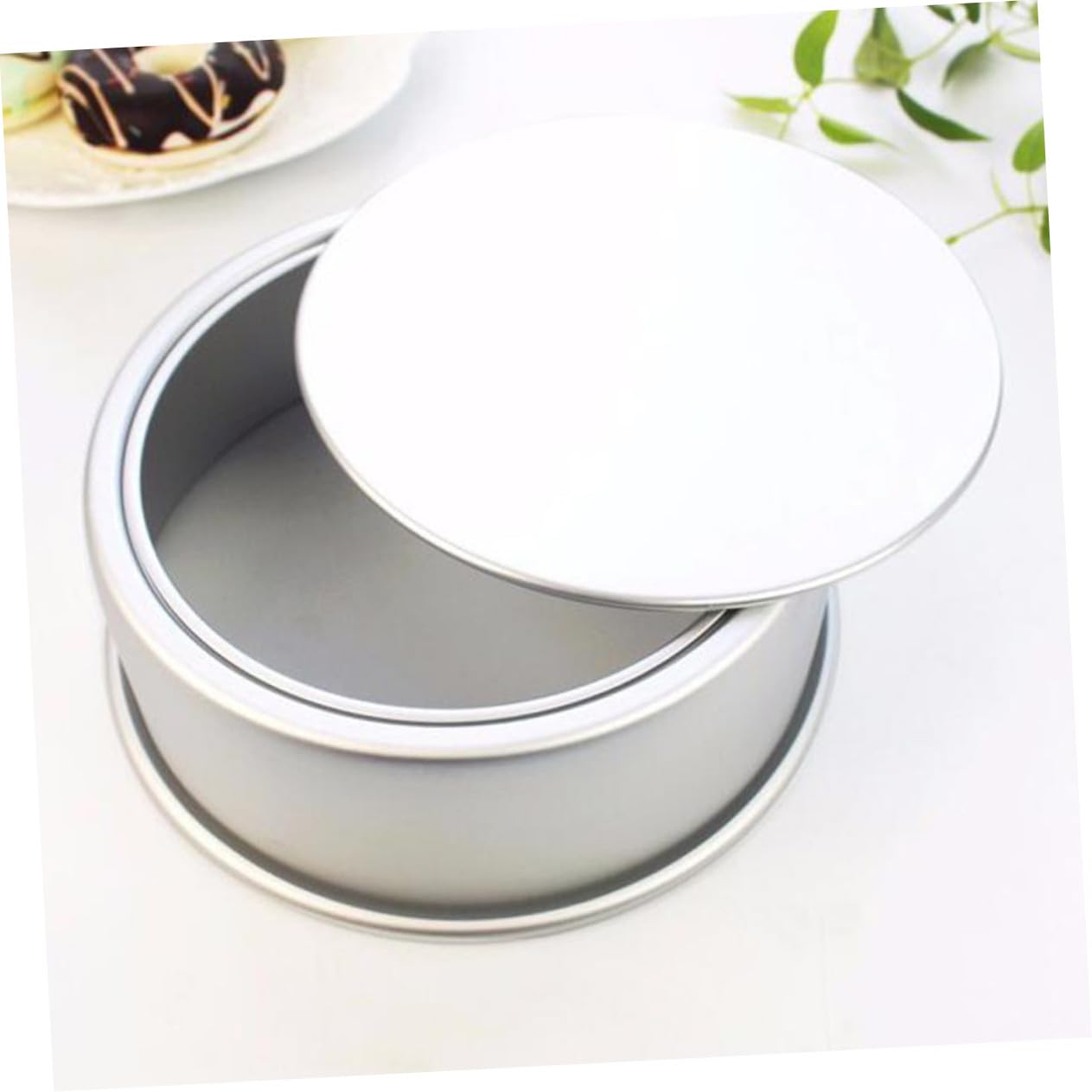 SOIMISS 4 piezas Molde para Tartas Redondo Aleación Antiadherente con Base Desmontable para Hornear Postres y Bizcochos