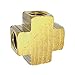 Interstate Pneumatics FP88X Brass Cross Fitting - 1/2 Inch NPT With 4 Connection Ports