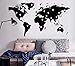 Produktbild Ponana World Map Atlas With Google Dots Vinyl Wall Sticker Home Decor For Living Room Art Decal Removable Self-Adhesive Mural 57X104Cm