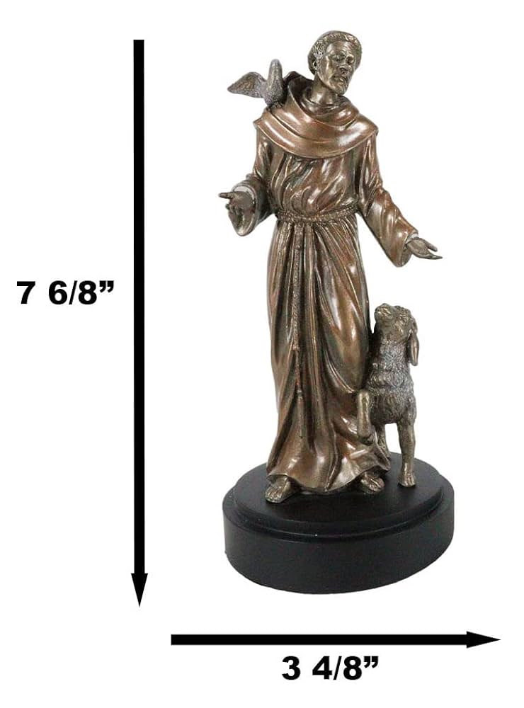 新品 カトリック修道士 フランチェスコと動物たち ヴィンテージ ステンドグラス 新品未使用 カトリック修道士 フランチェスコと動物たち