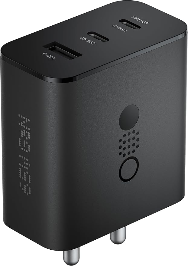 Shram 65W Nothing Gan Trio Charger Adapter | 3 Port USB Type C to A Wall Charging Adaptor Compatible with CMF Phone 1/Nothing Phone 2a Plus/Phone 2A/Phone 2/Samsung Galaxy S24 Ultra/iPhone 15, Black (B0DF3869YN) Amazon Price History, Amazon Price Tracker