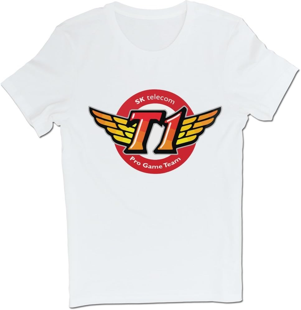 Korea SKT T1 Esports Team Logo T-shirts White L For Man