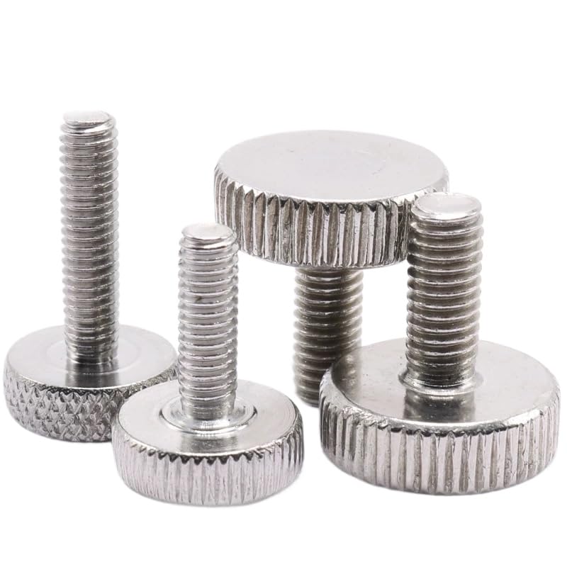1PCS 304 Stainless Steel Knurled Flat Head Screws - M3, M4, M5, M6, M8, M10 - Erosion Resistant for Industrial Use(10 M4 x 0.7 x 25mm)