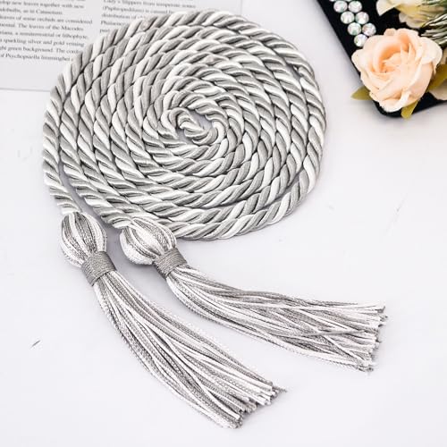 Image of GraduationMall Graduation Honor Cord 68 inch SilverWhite