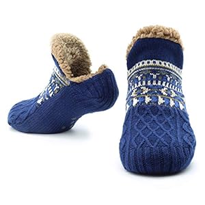 CityComfort Slipper Fluffy Socks for Women Men Heat Holding Sock Knitted Socks Wool Sherpa Fuzzy Bed Slippers One Size…