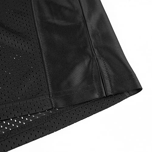 Ealer Blank Football Jersey Mesh Athletic Football Shirt Practice Sports Uniform Black thumb #7