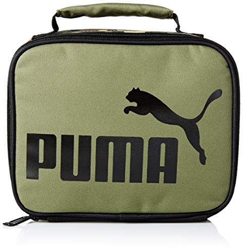 PUMA unisex child Big Kids' Evercat Lunchbox Kid s Backpack, Olive, Youth Size US