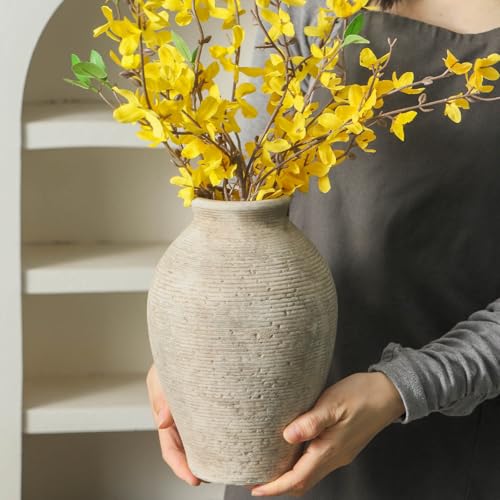 image for Vanselia Ceramic Flower Vase Home Decor - Large Farmhouse Table Vases 