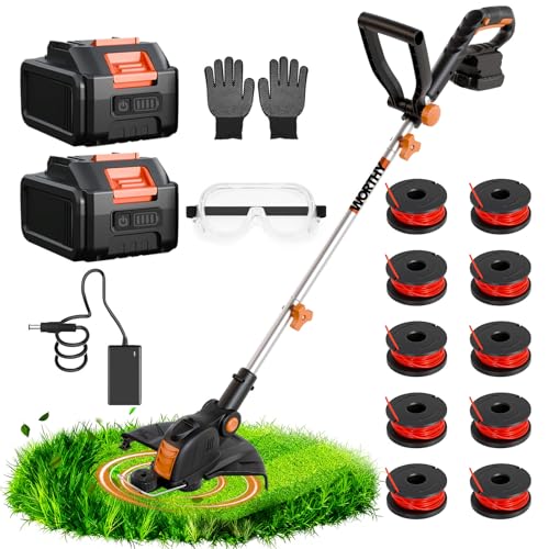 4000mAh Weed Wacker Weed Eater: 21V Electric Cordless Edger