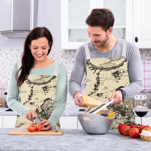 Tablier de cuisine vintage lot de 2 : une idée cadeau originale pour passionnés de cuisine