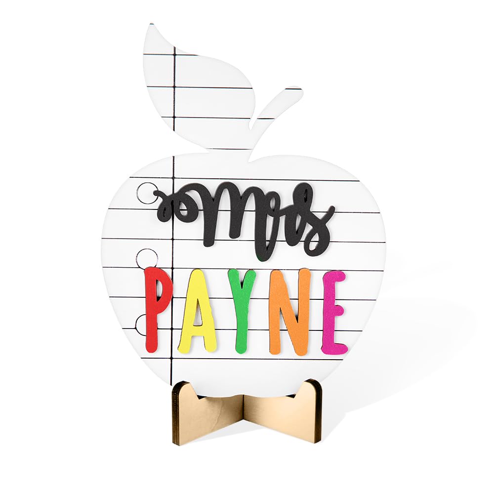 BYFDIY Custom Teacher Name Plate for Desk Classroom Wooden Personalized Office Name Plates for Desks Back to School Appreciation Graduation Gifts for