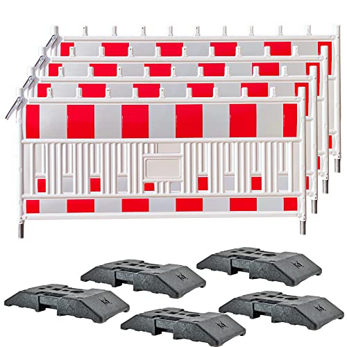 Schrankenzaun Set, aus Kunststoff nach TL auf Transportpalette, Absturzsicherung