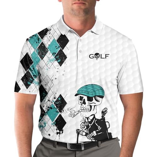 World's Okayest Golfer Funny Personalized Crazy Golf Shirts for Men, Men's Golf Shirts Short Sleeve, Lightweight Golf Polos4