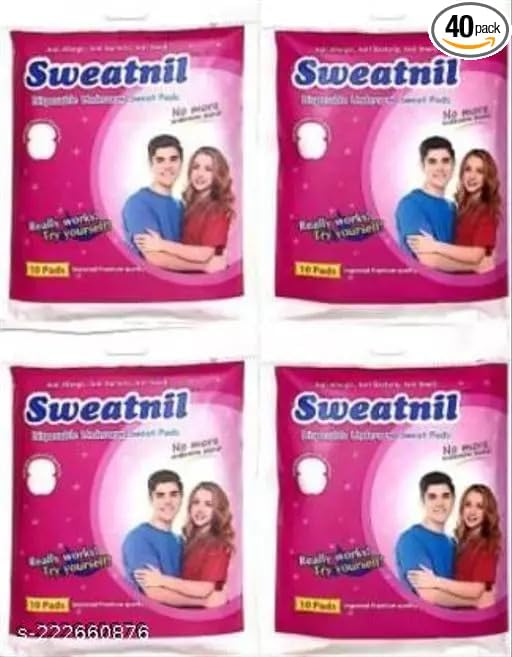 Sweat pads Disposable Highly Absorbent Underarm pads Armpit For Men And Women Pack of 4 (40 Pieces)