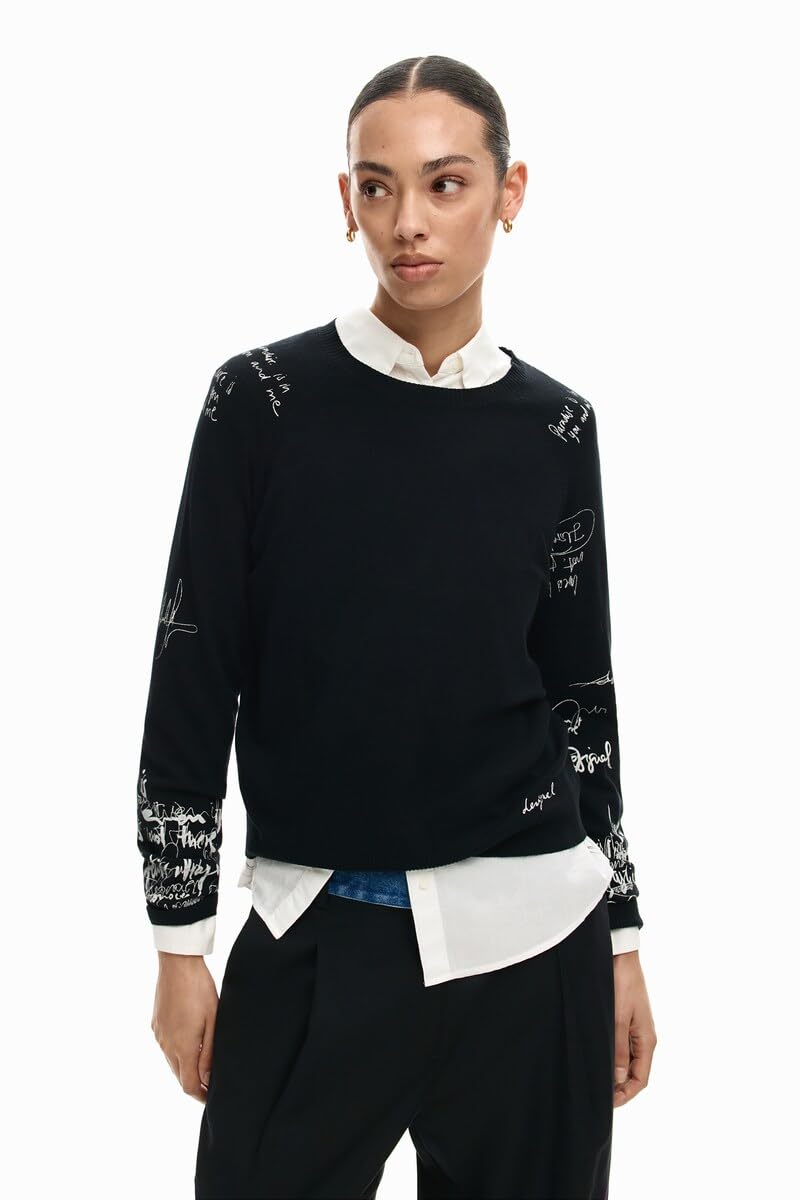 DESIGUAL MAGLIA DONNA NERO